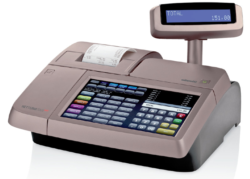 Olivetti Nettun@7000 int'l : Caisse enregistreuse simple et entirement tactile,  base linux !